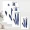 Designart - Navy Blue Tropical Banana Leaves - Tropical Canvas Wall Art Print